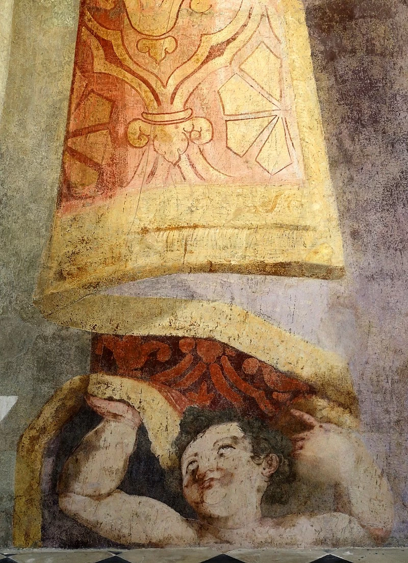 Santa Maria Nuova (Florence) - Cappella della Corsia maschile, Angelo reggicortina